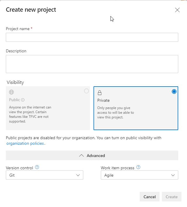 Azure Artifacts - Create a New Project