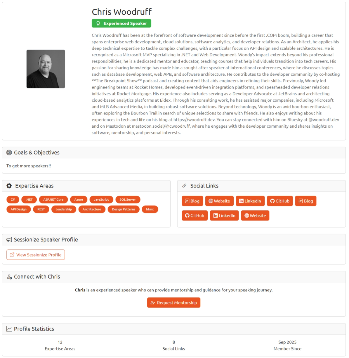 MoreSpeakers.com Speaker Profile