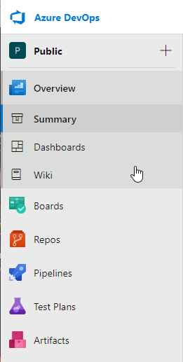 Azure Artifacts - Project Table of Contents