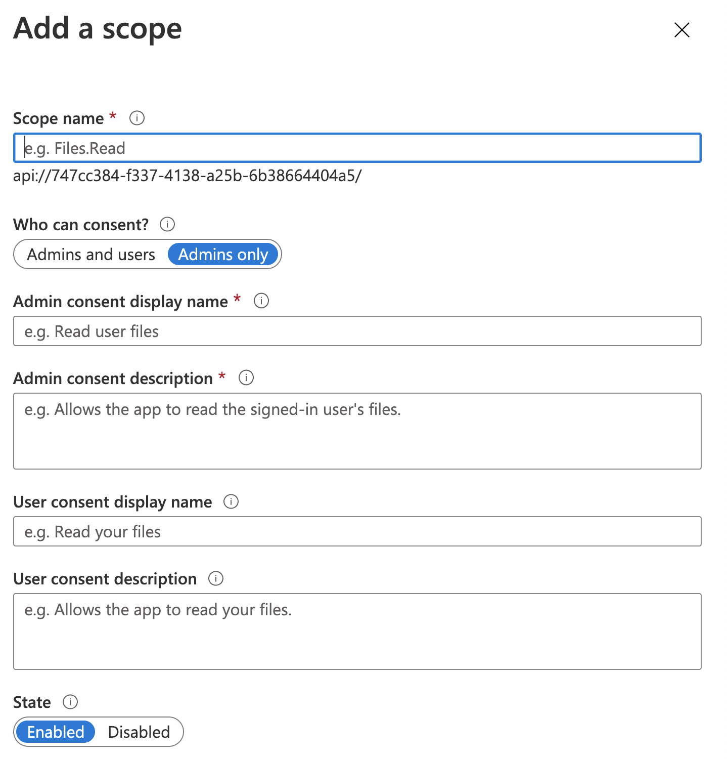 Protect a Web Api - Add a Scope