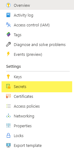 Azure Key Vault Secrets